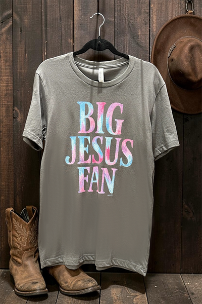 BC DTF BIG JESUS FAN TEE - PEBBLE BROWN