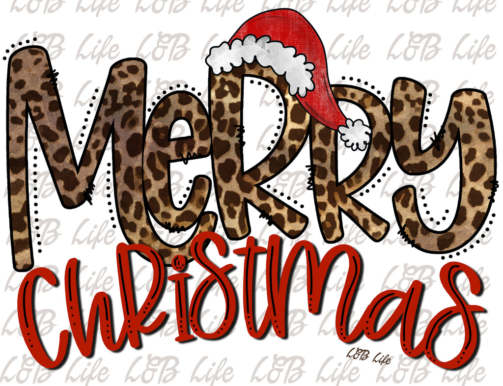 MERRY CHRISTMAS LEOPARD