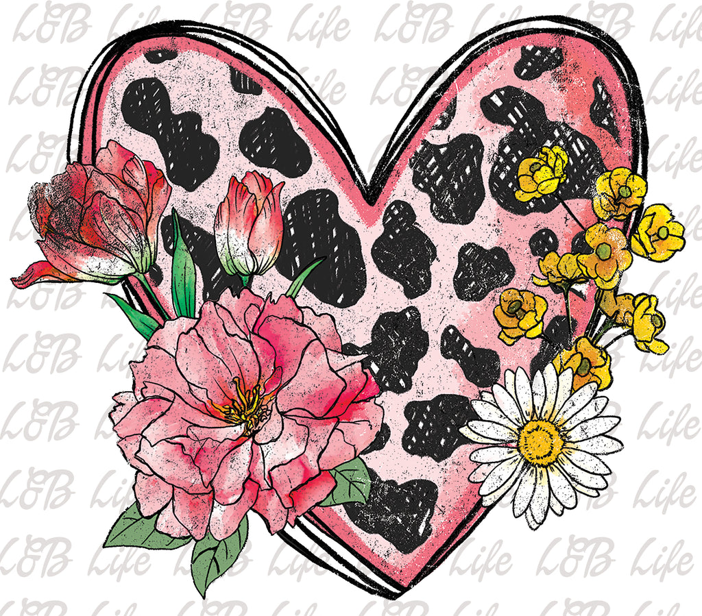 LEOPARD FLOWER HEART