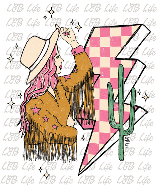 CHECKER BOLT COWGIRL