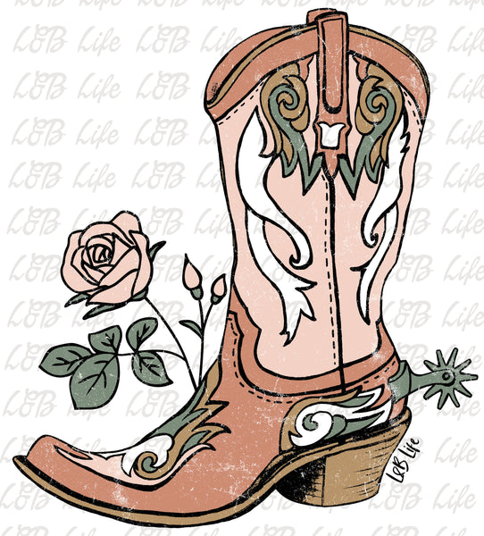 ROSE COWGIRL BOOT