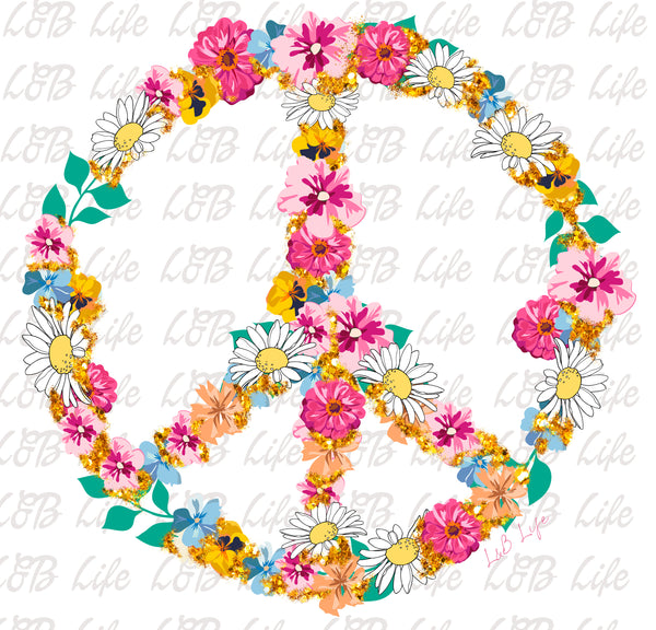 FLOWER PEACE SIGN