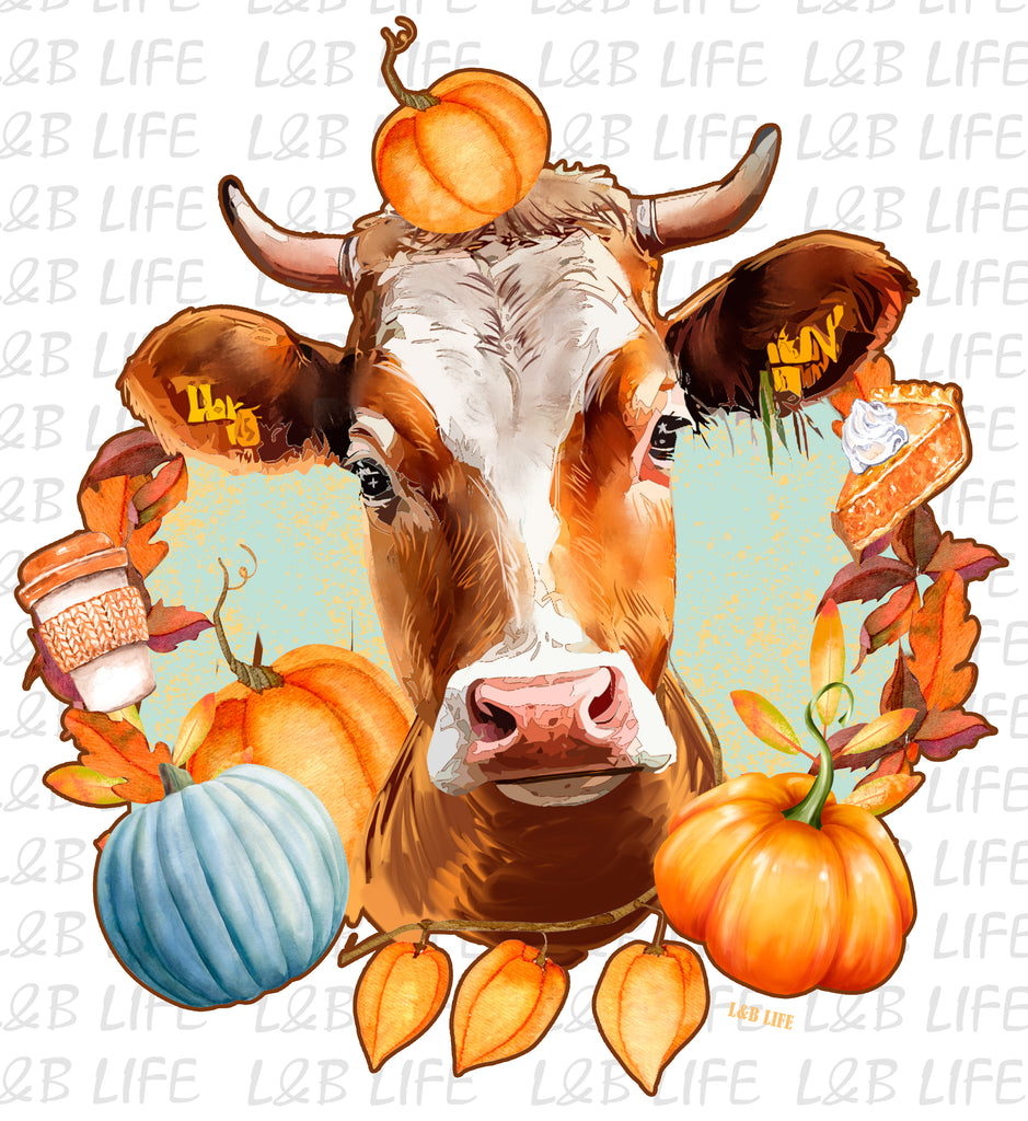 FALL PUMPKIN COW