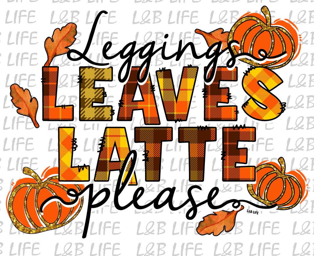 LEGGINGS LEAVES LATTE PLEASE