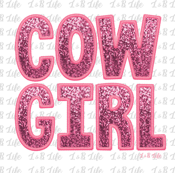 PINK GLITTER COWGIRL