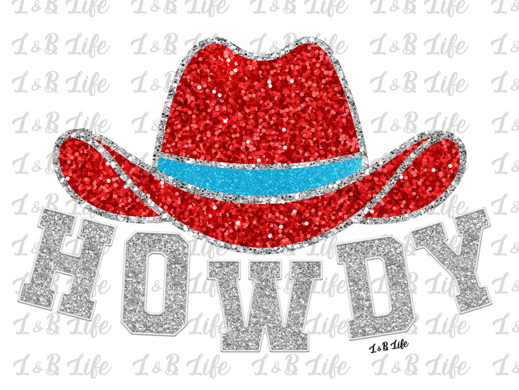 HOWDY GLITTER HAT