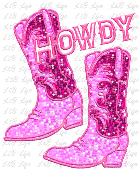 HOWDY PINK BOOTS