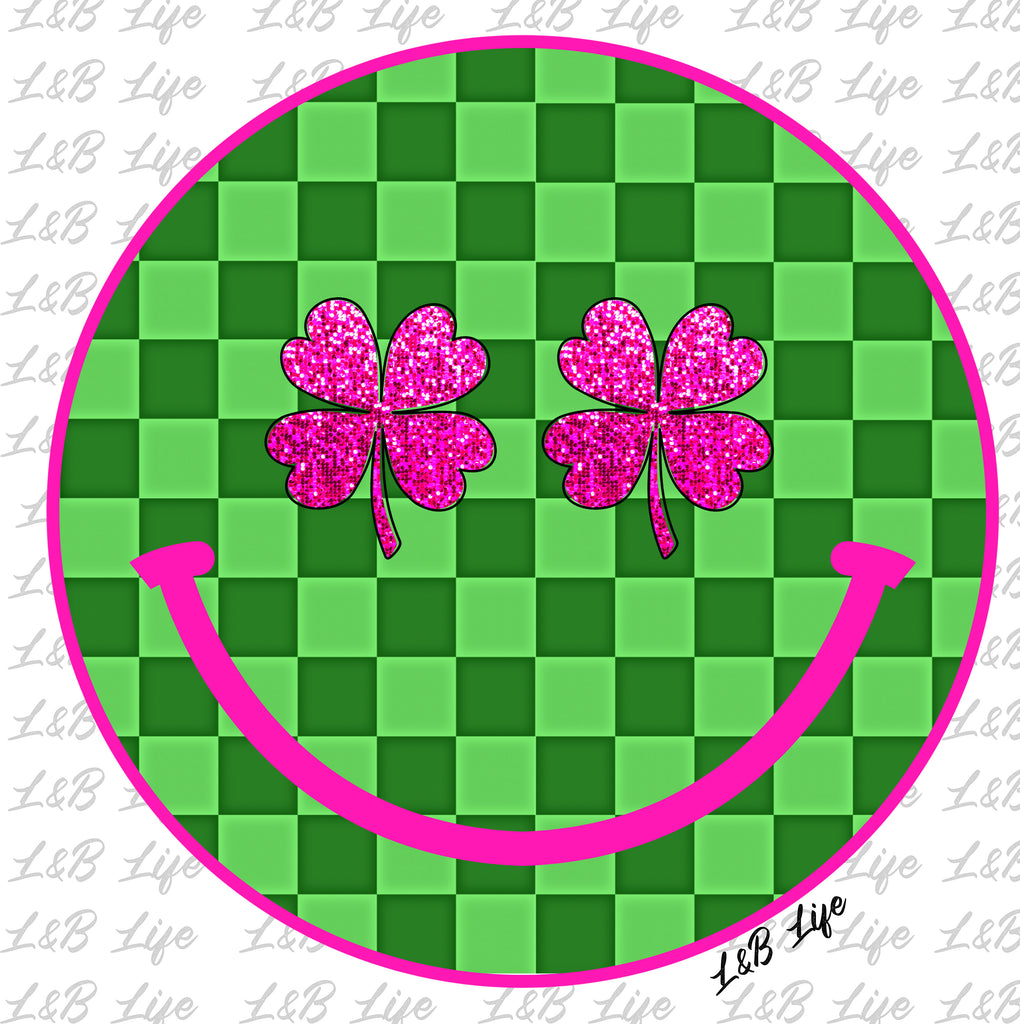 CHECKER CLOVER SMILEY FACE