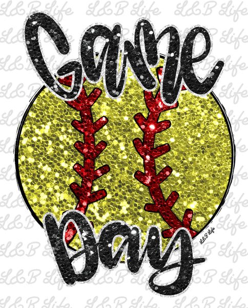 GAME DAY GLITTER SOFTBALL