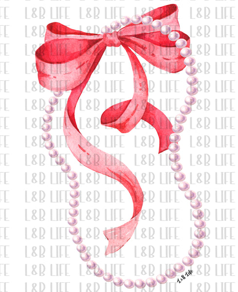 PINK BOW NECKLESS