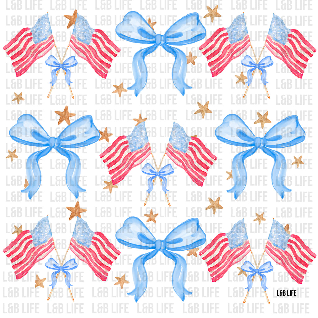 AMERICAN FLAG BOWS