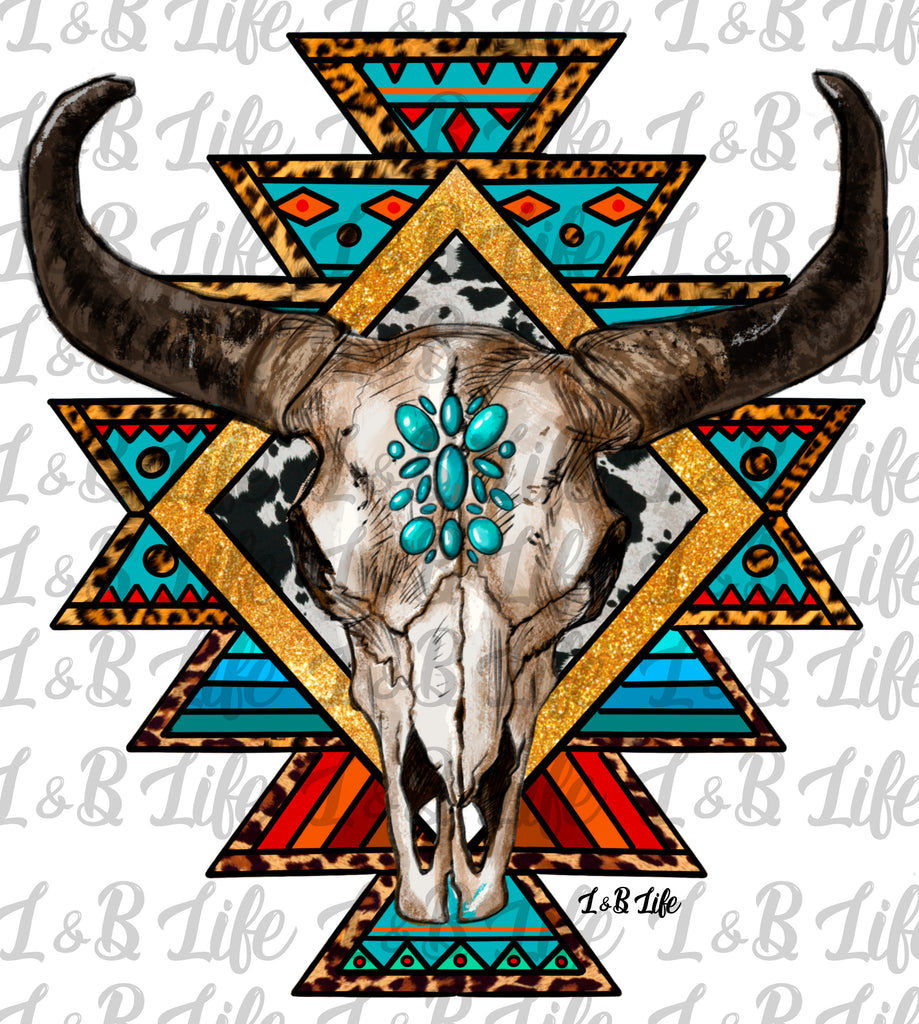 AZTEC TURQUOISE STEER HEAD