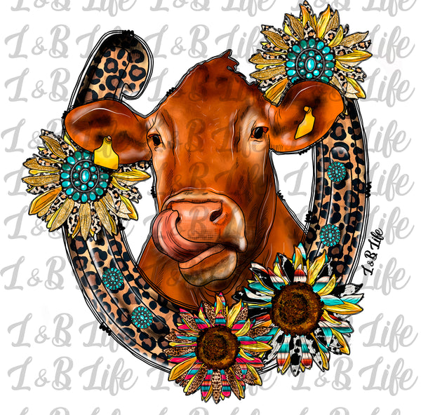 LEOPARD HORSE SHOE COW