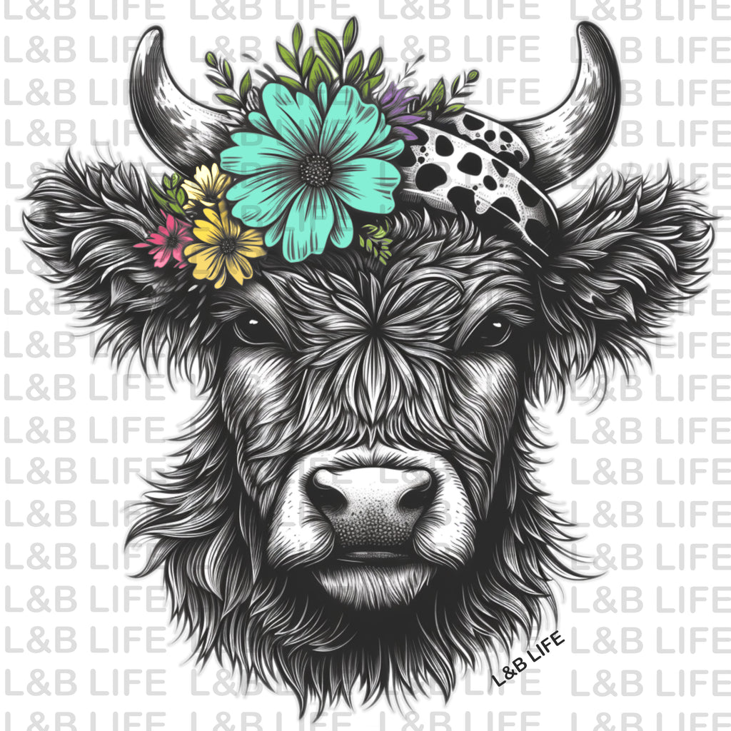 FLOWER HEADBAND COW