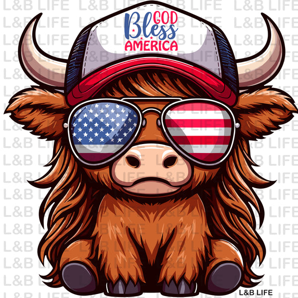 AMERICA GLASSES COW