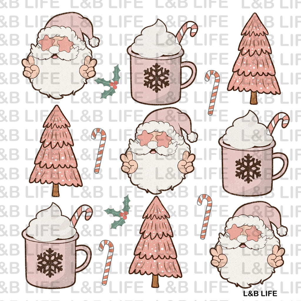 HOT COCOA PINK SANTA