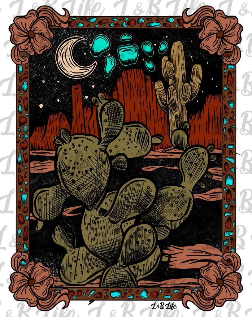 CACTUS DESERT NIGHT
