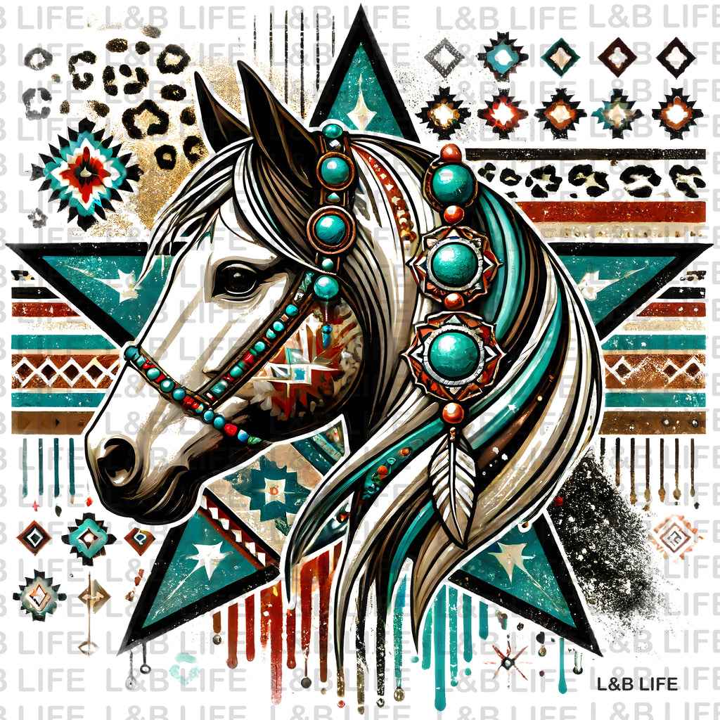 AZTEC FEATHER HORSE