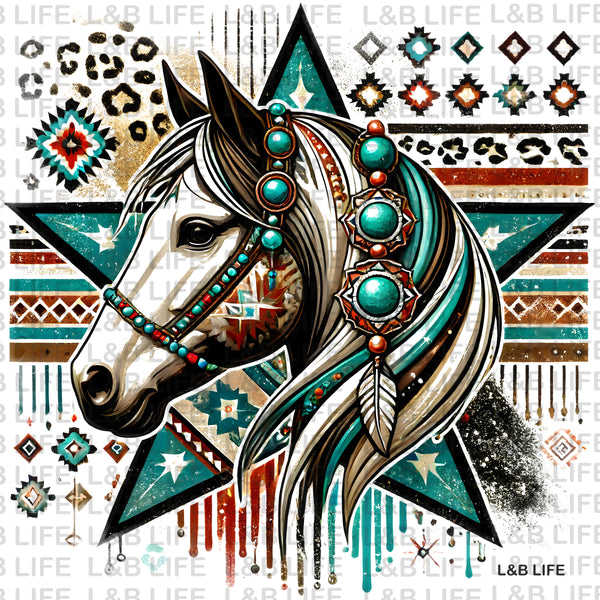 AZTEC FEATHER HORSE