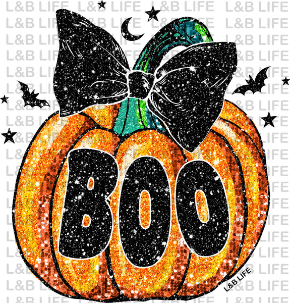 BOO GLITTER PUMPKIN