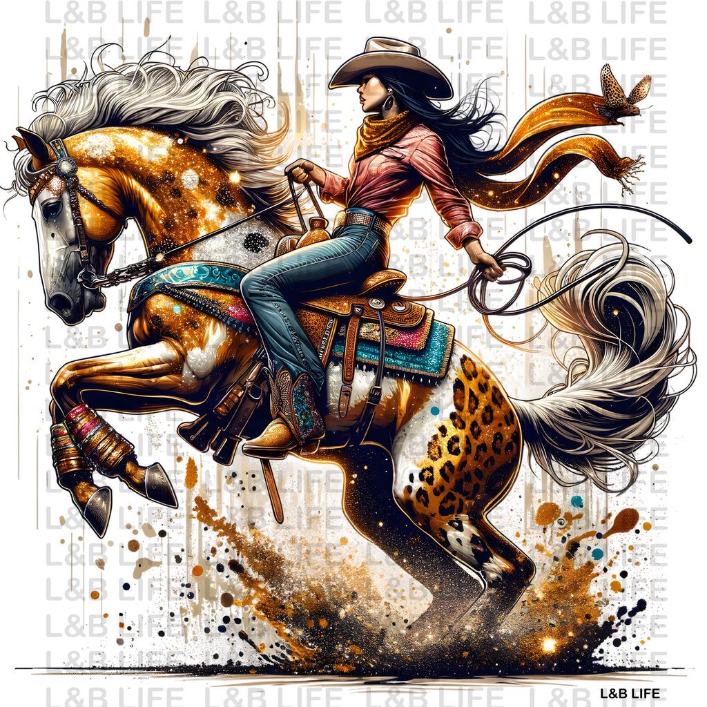 LEO HORSE COWGIRL