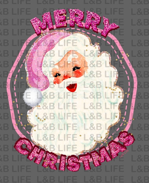 PINK MERRY CHRISTMAS SANTA