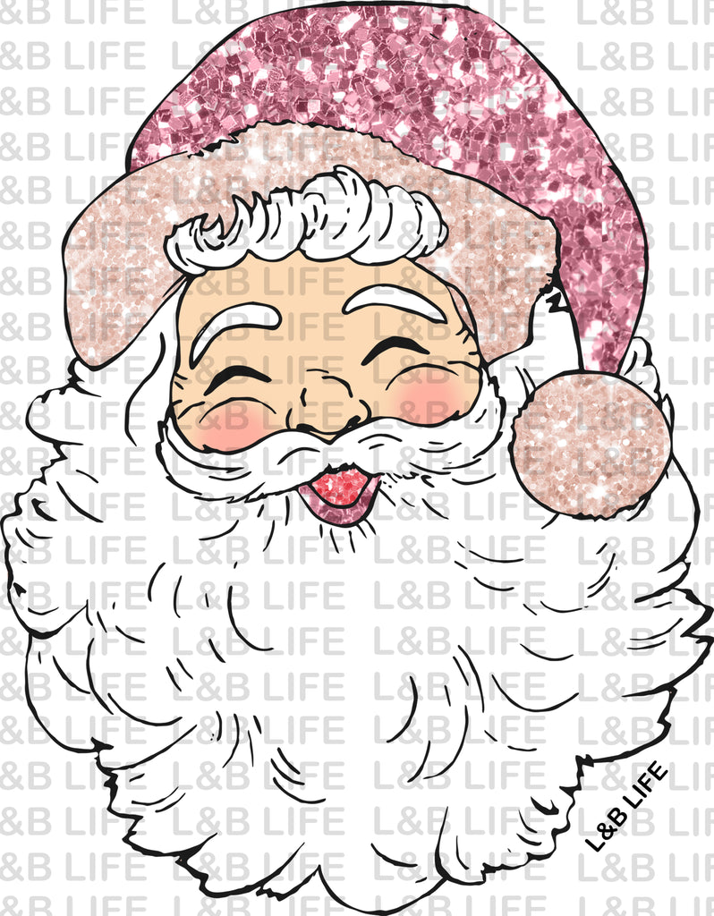 GLITTER PINK HAT SANTA