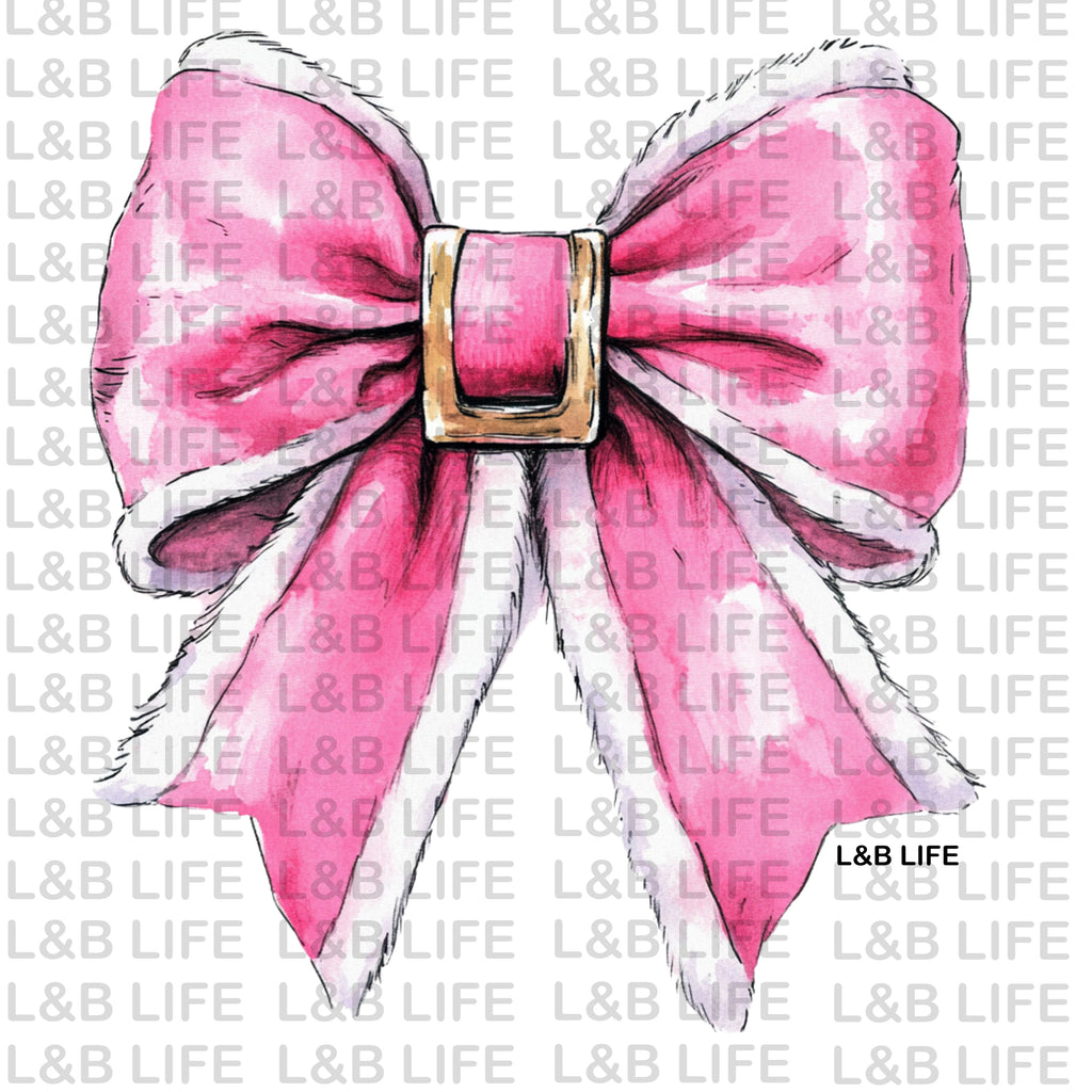 PINK SANTA BOW