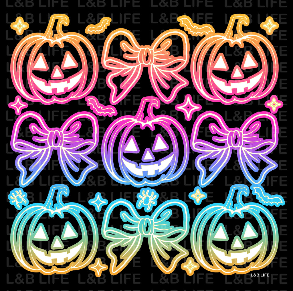 NEON PUMPKIN BOW