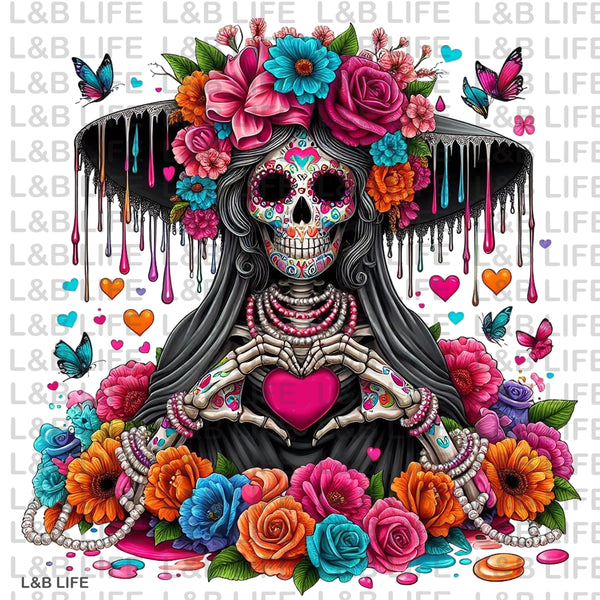 FLORAL SKULL LADY