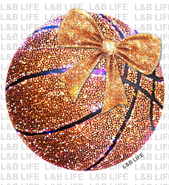 GLITTER BOW BASKETBALL