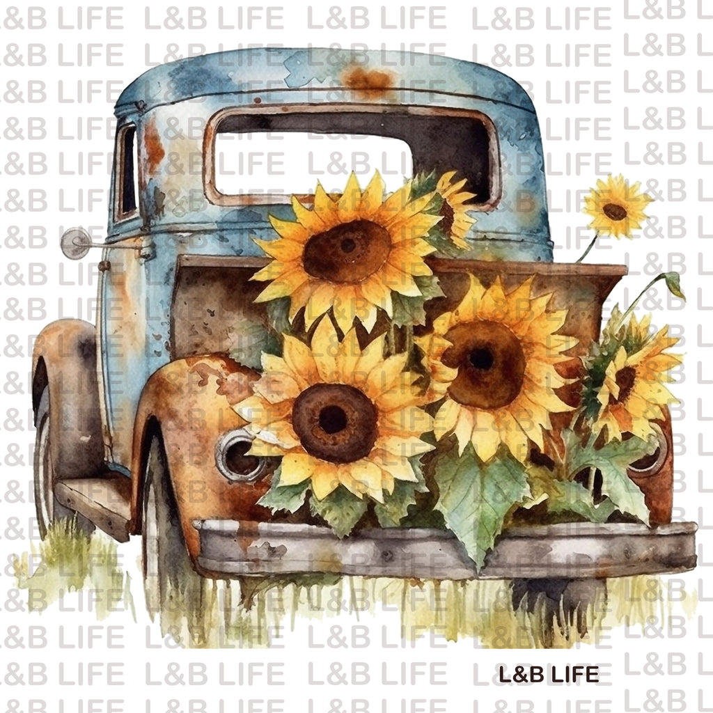 SUNFLOWER VINTAGE TRUCK