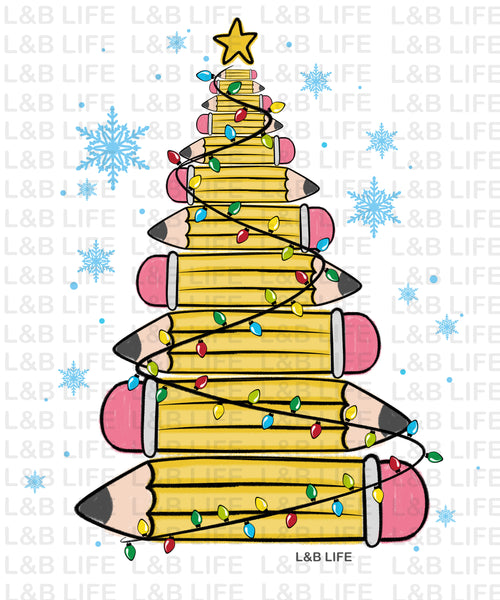 PENCIL CHRISTMAS TREE