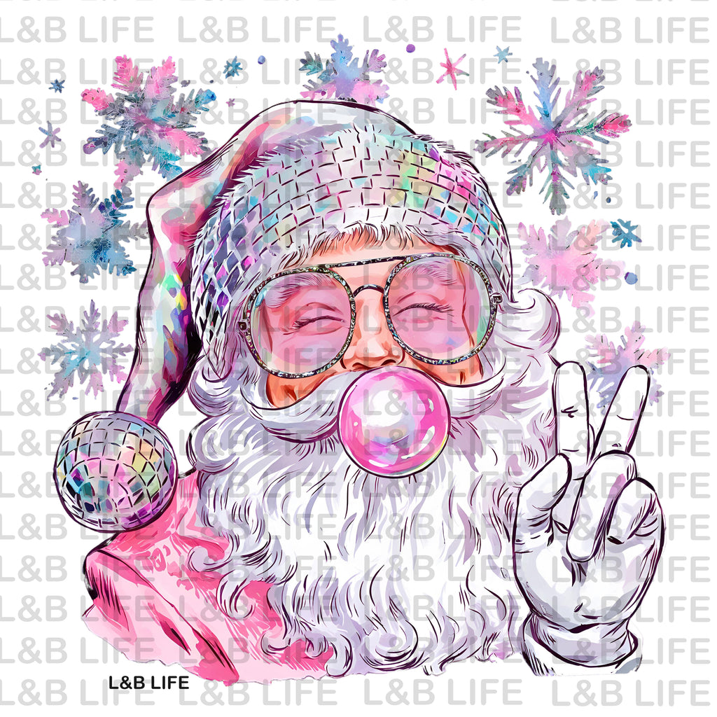 DISCO HAT BUBBLE GUM SANTA