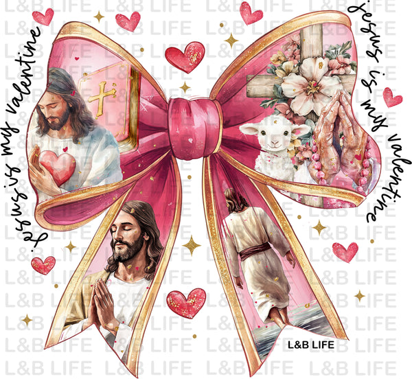 JESUS IS MY VALENTINE BOW