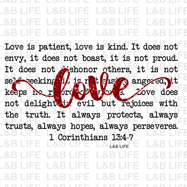 LOVE IS PATIENT LOVE IS KIND