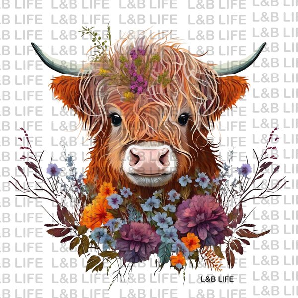 FLORAL BABY COW