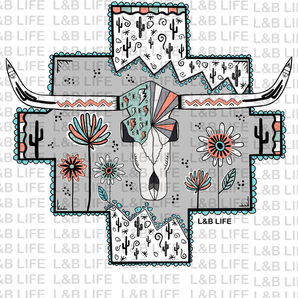 AZTEC FLORAL STEER