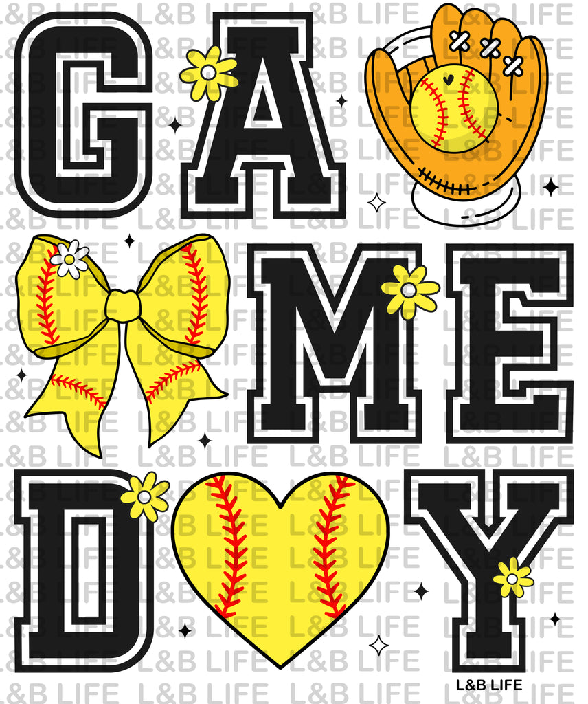 GAME DAY SOFTBALL HEART BALL