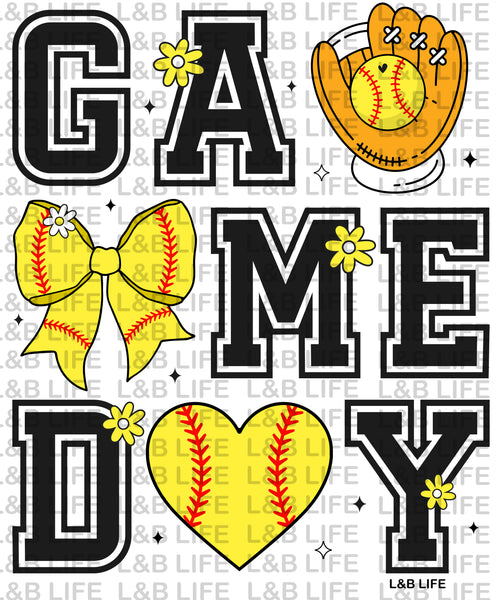 GAME DAY SOFTBALL HEART BALL