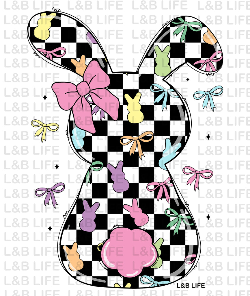 CHECKER BOW BUNNY