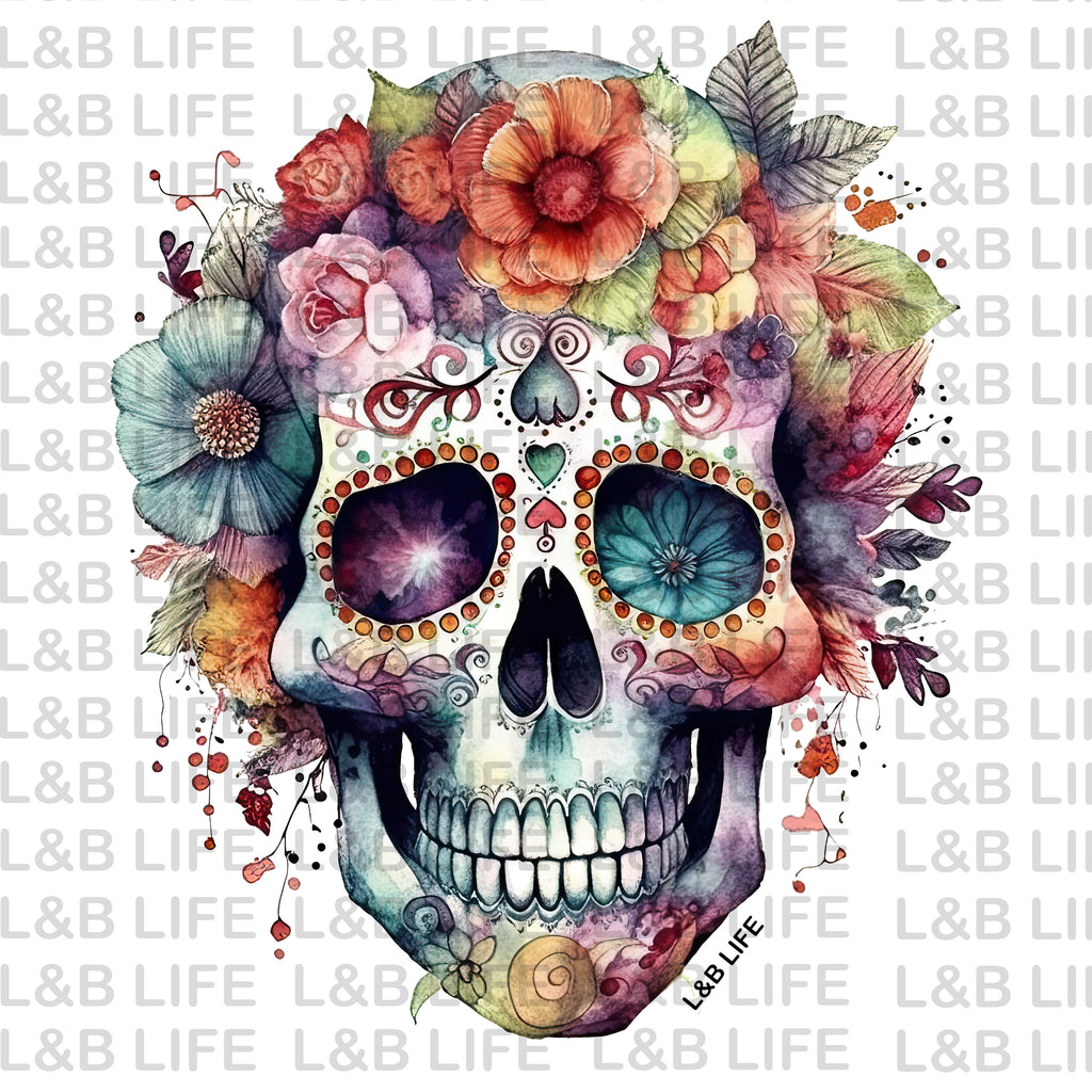 FLORAL CROWN SKULL