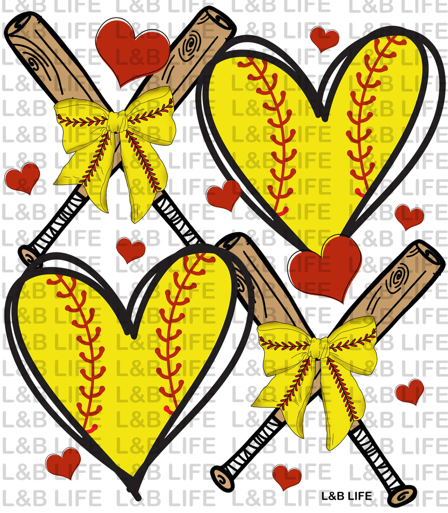 SOFTBALL HEART BATS