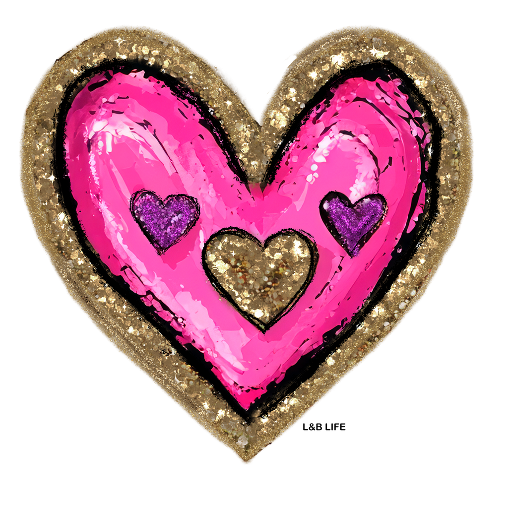 PINK GLITTER HEART