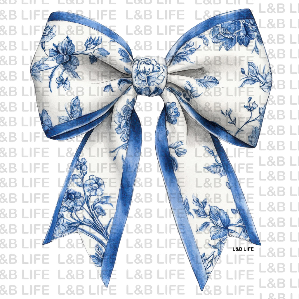 FLOWER BLUE BOW