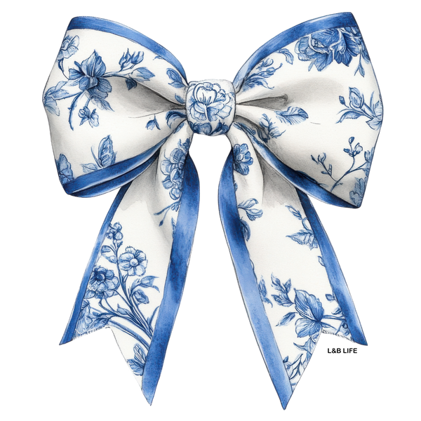 FLOWER BLUE BOW