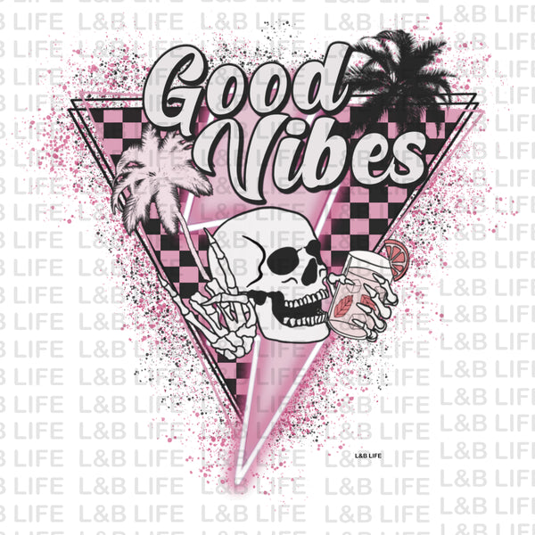 GOOD VIBES SKULL ( BACK)