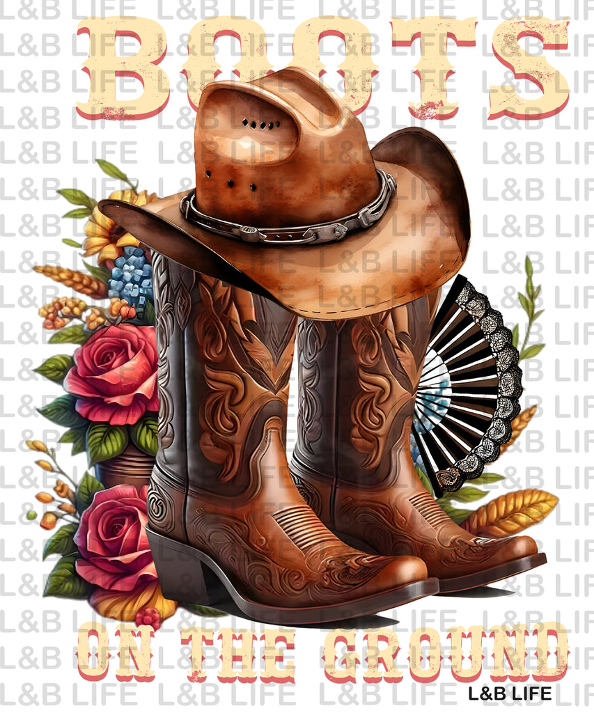 BOOTS ON THE GROUND FLORAL BOOTS