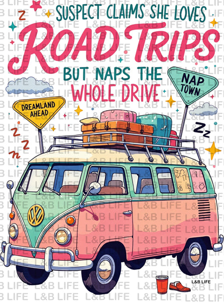 SUSPECT CLAIMS SHE LOVES ROADTRIPS