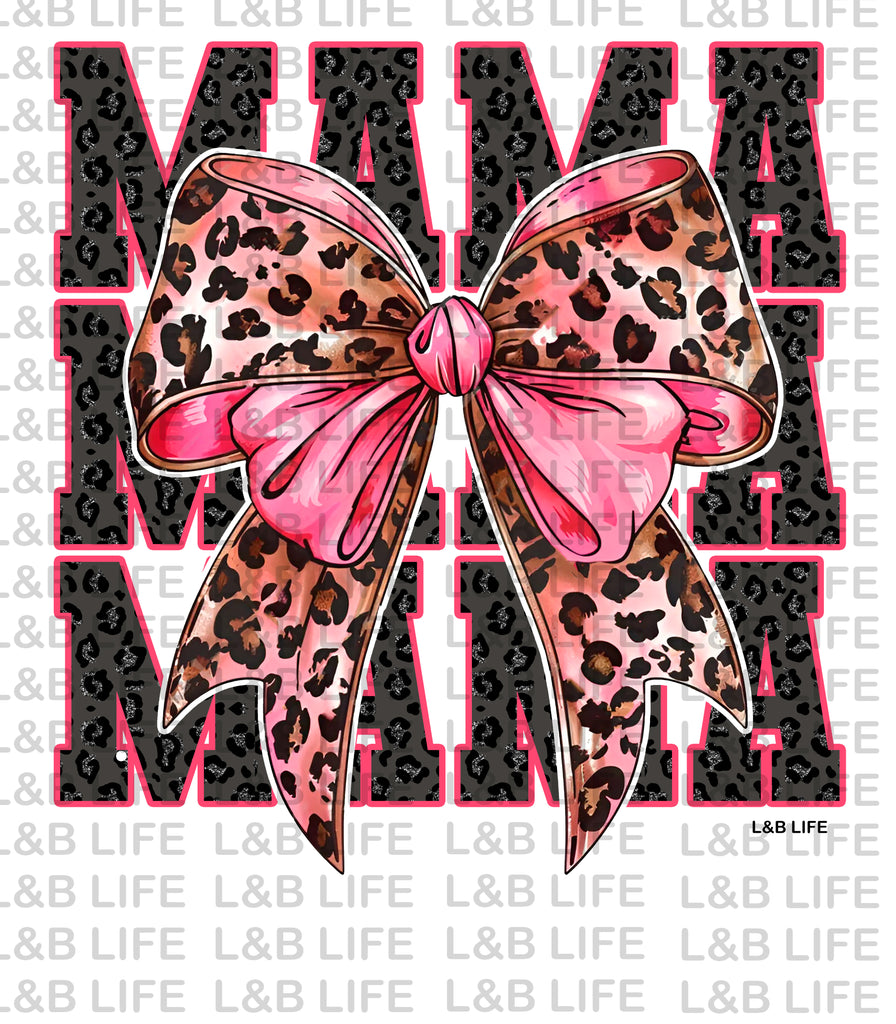 MAMA LEOPARD NEON BOW